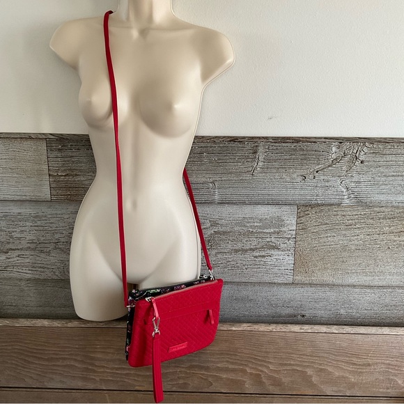 Vera Bradley Winter Berry/Cardinal custom double crossbody bags - Picture 2 of 15